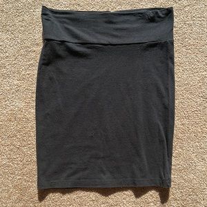 Black Bodycon miniskirt with thick band on top